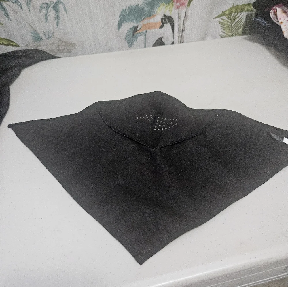 Sophisticated Black & Gray Motercycle Mask Size S-M Square with Subtle Texture